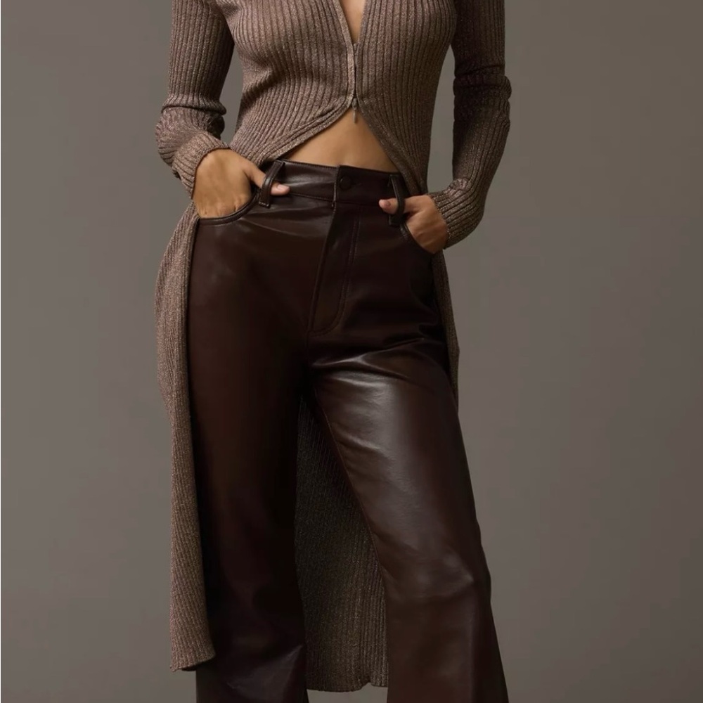 Anthropologie Gold and Brown Cardigan Sweater